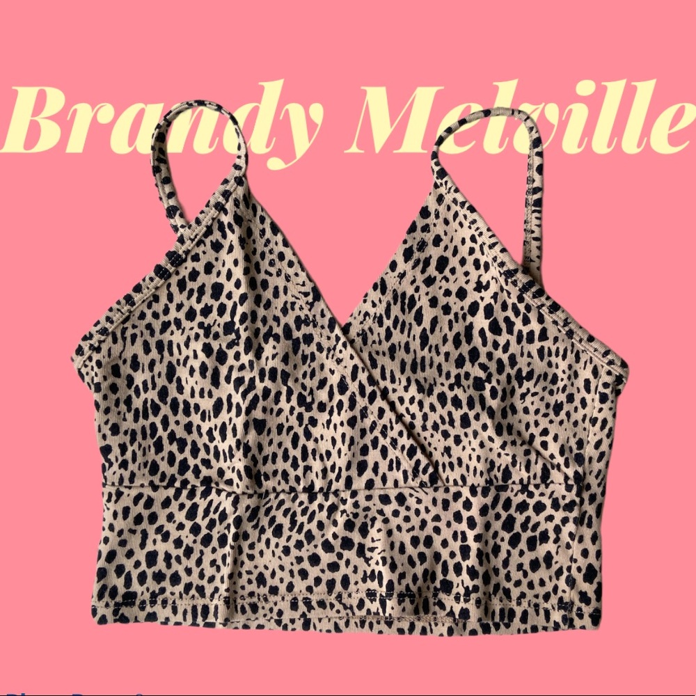 NWOT Brandy Melville Leopard Crop Top